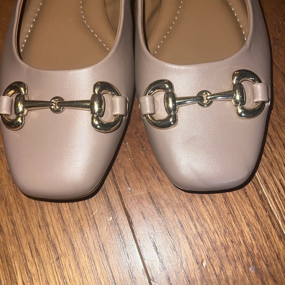 Nordstrom Rack Women’s Tan Ballet Flat with Gold Buckles - Picture 6 of 6